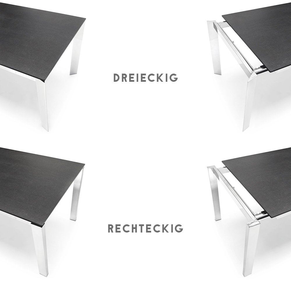 rechteckig Metall CB4010-R-160 Connubia Calligaris Metall matt zement laminiert matt Laminat grau grau Tisch Baron by