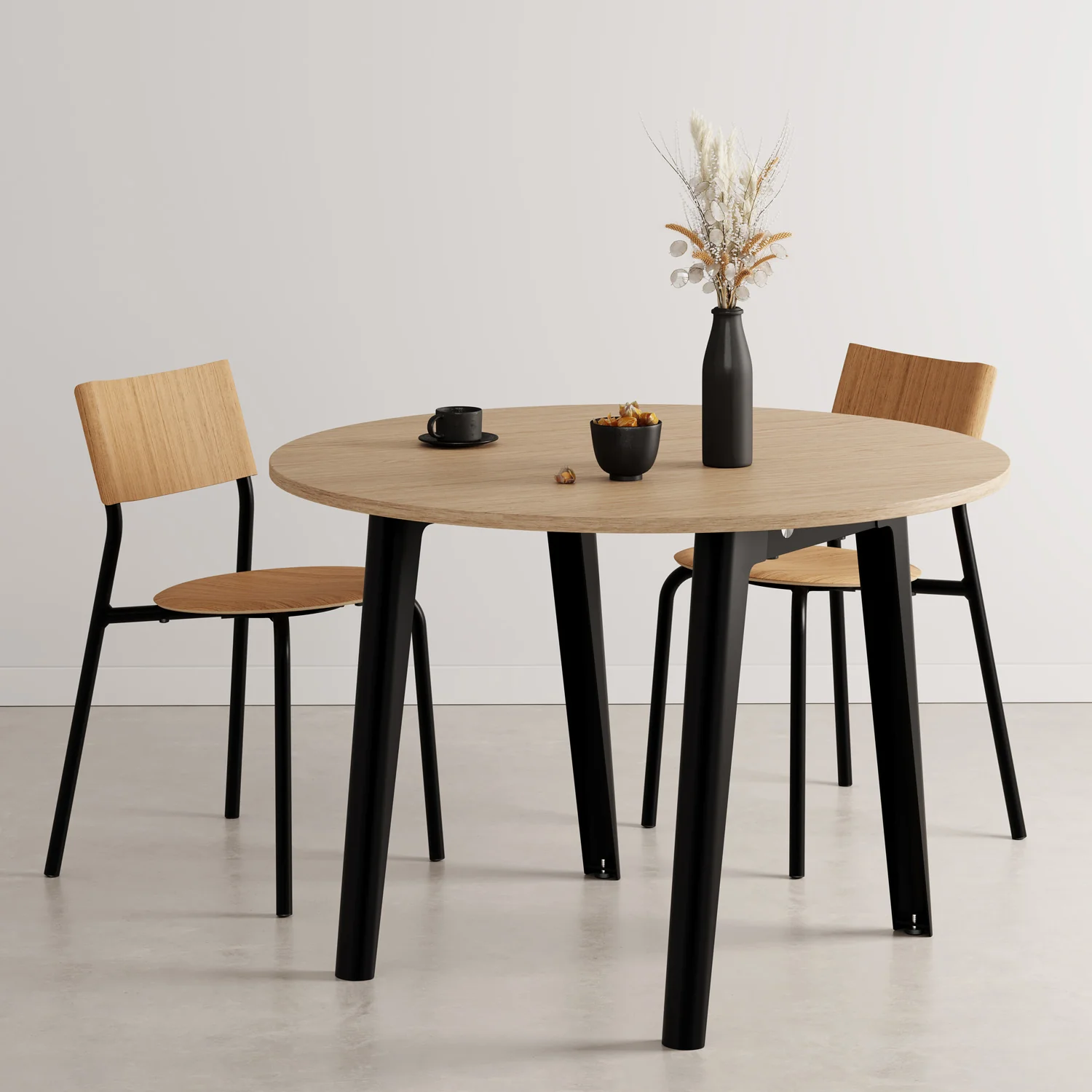 New Modern Esstisch RUND Eiche TIPTOE