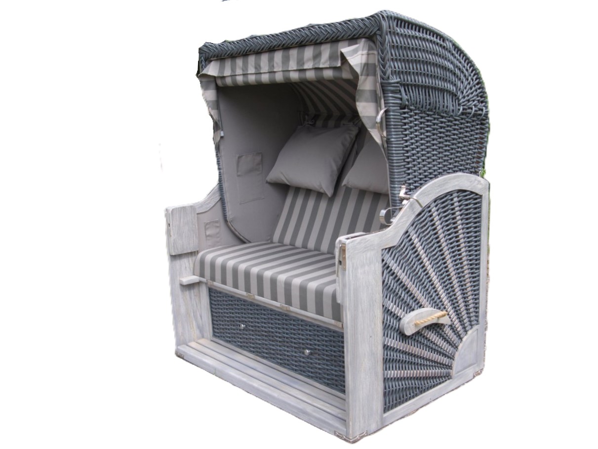 JUMBO Strandkorb Antik Grau