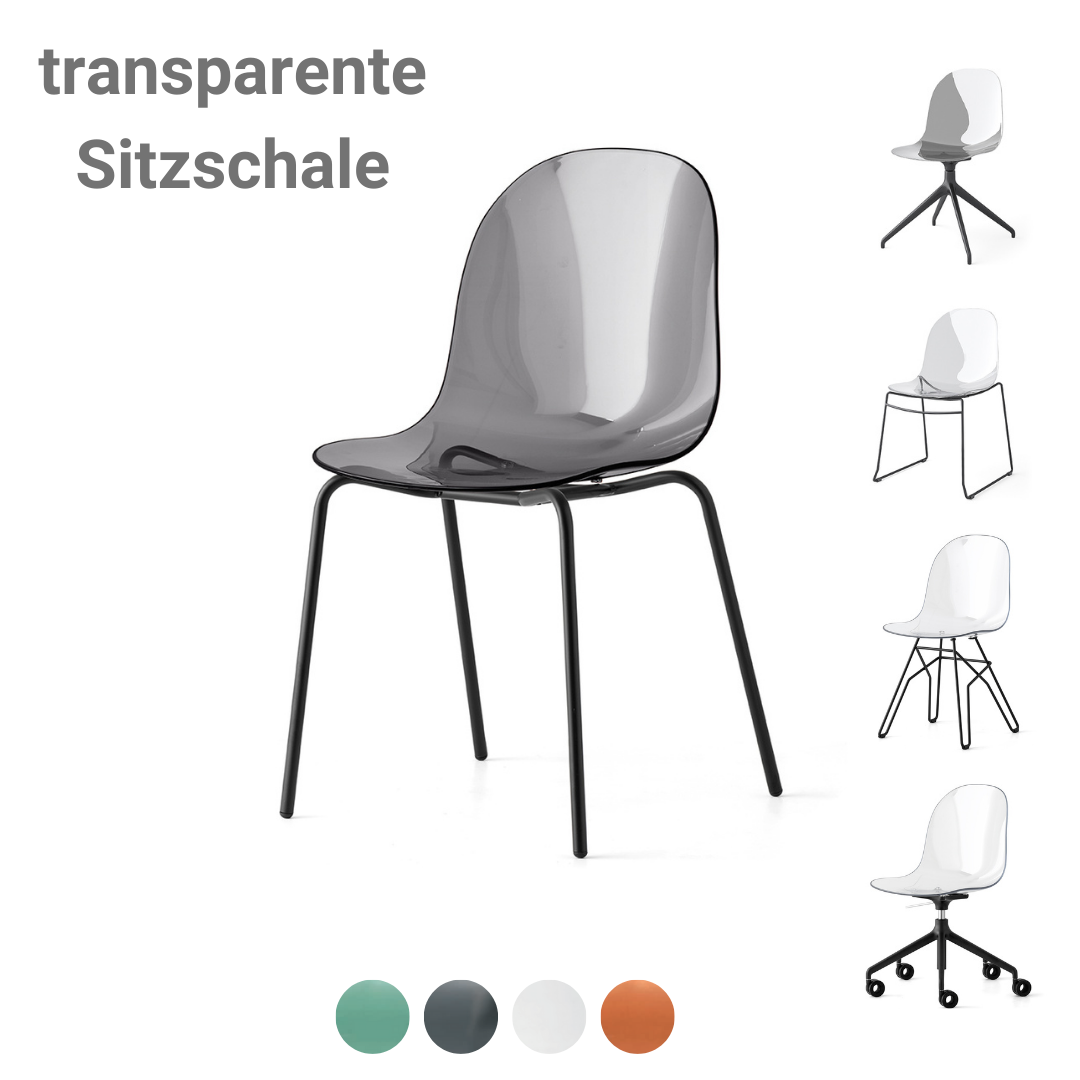 Stuhl Academy TR mit transparenter Sitzschale