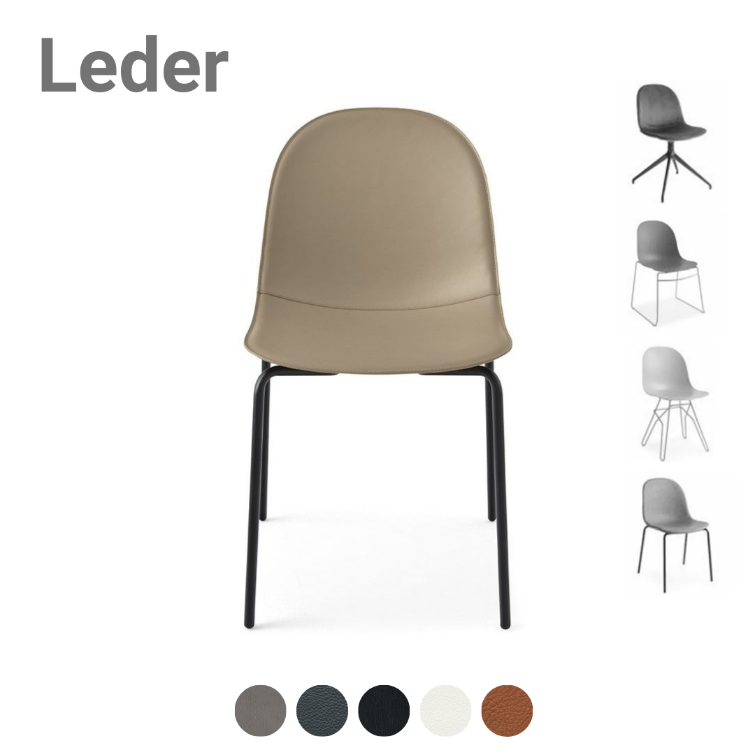 Stuhl Academy LEDER mit verschiedenen Gestellarten