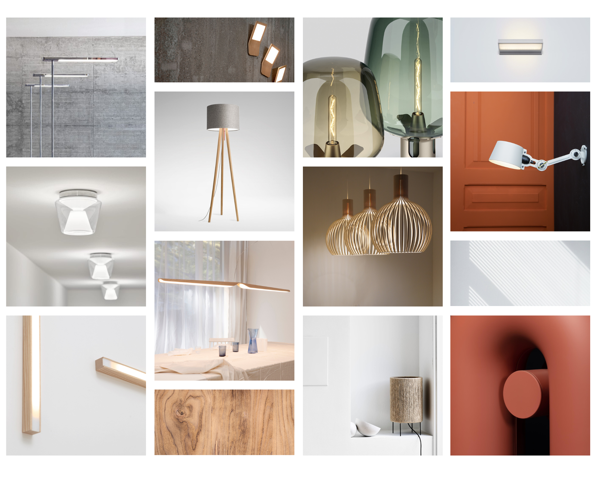 Geometrische Lampen im minimalistischen Design